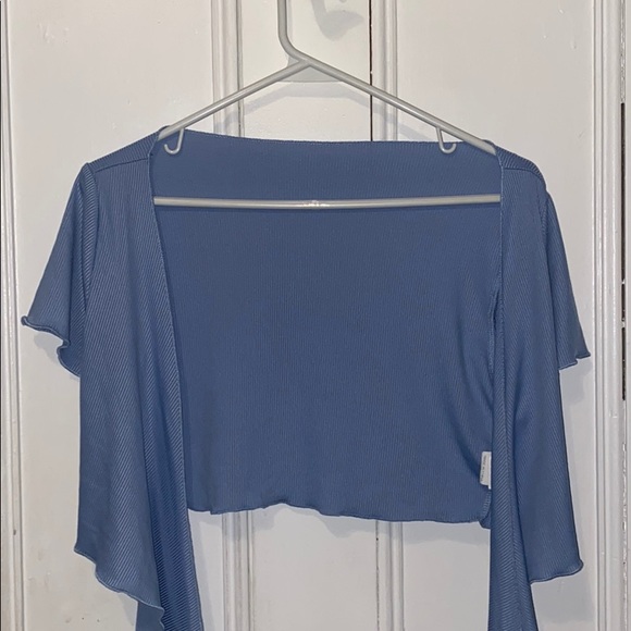 Baby Blue Tie Up Top - Picture 3 of 3